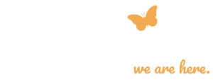 white kemp hospice logo with gold and white writing